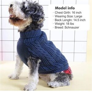 Kyeese Blue Cable Knit Dog Sweater